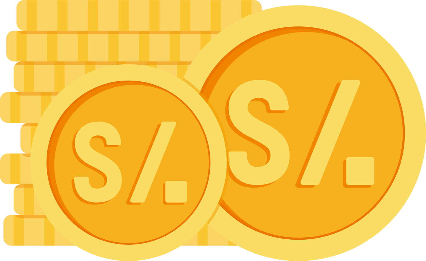 Peru Sol Coins for Money Currency Illustration